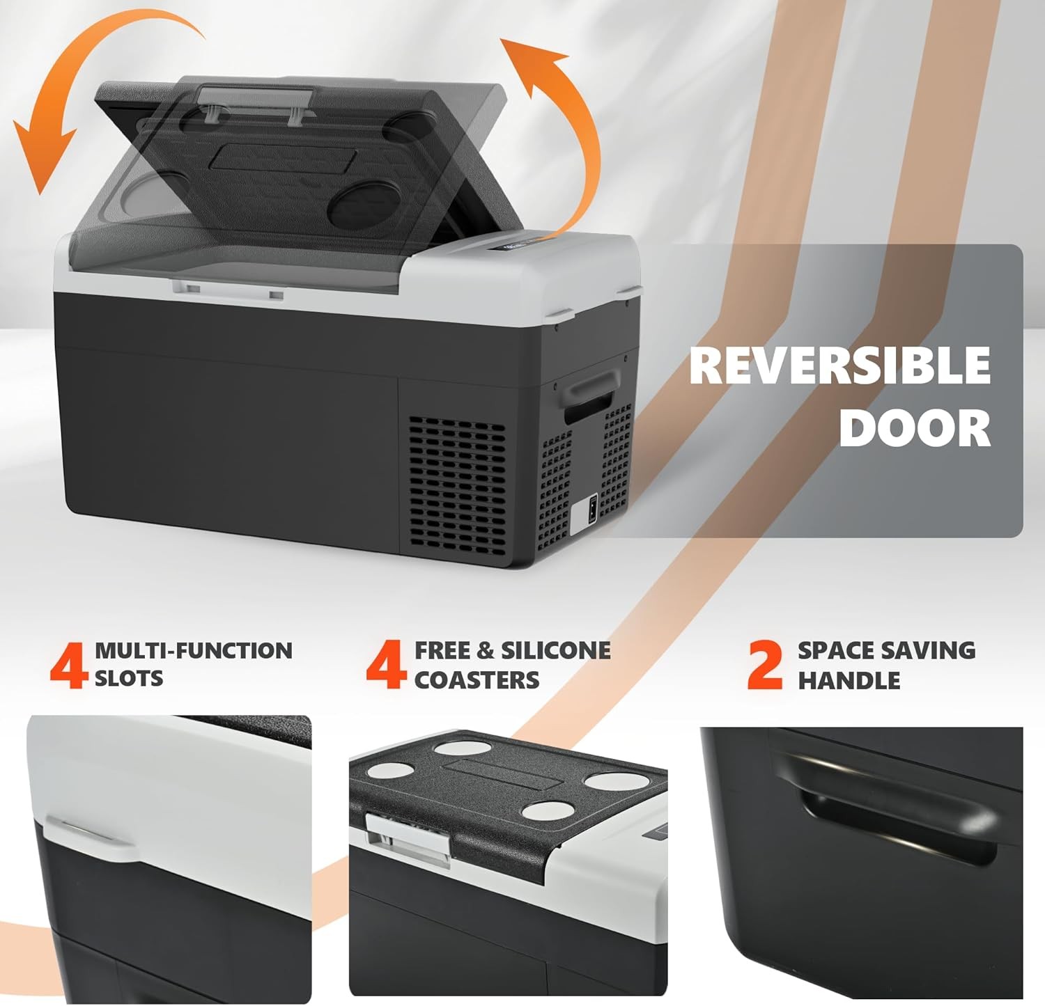 12 Volt Refrigerator, 32QT(30L) Compressor Electric Cooler, 12V fridge -4℉