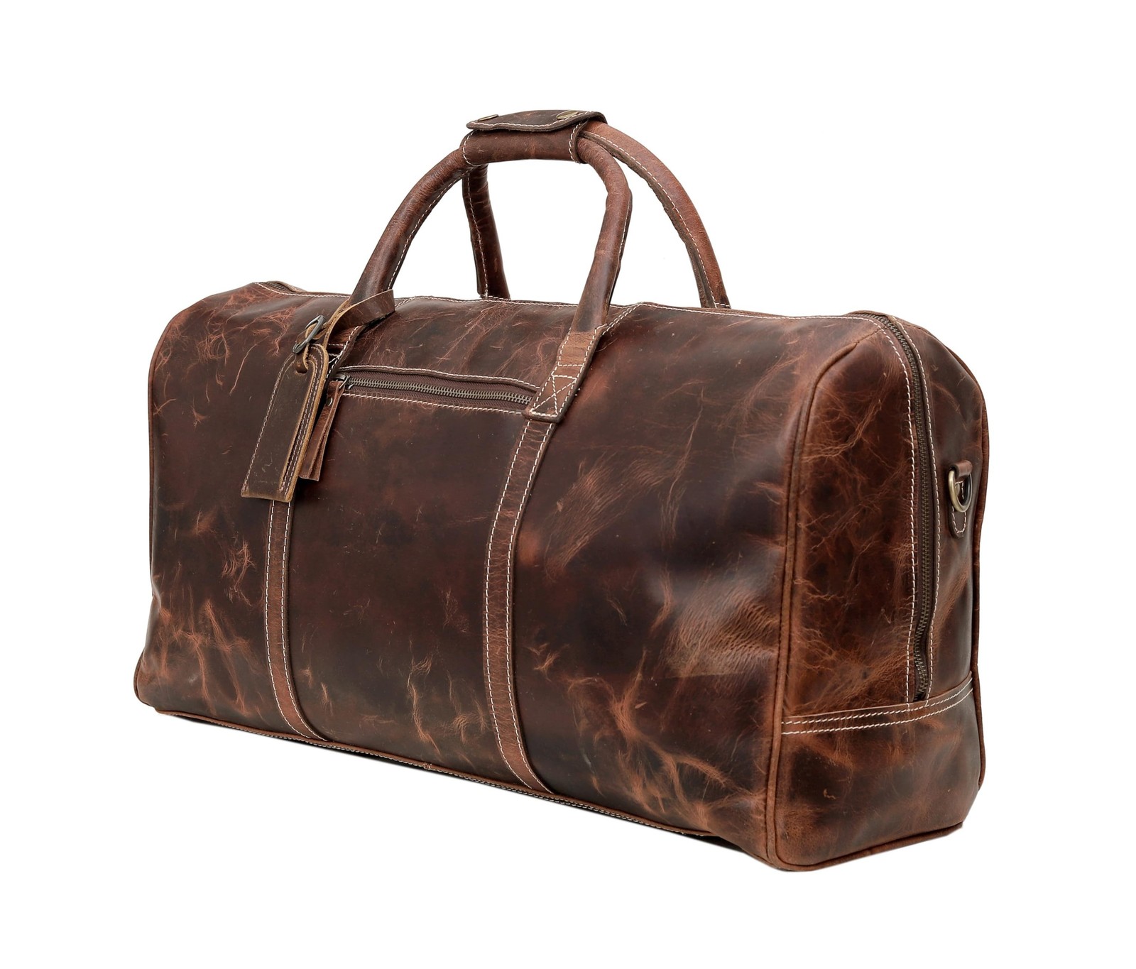 Leather 24 Inch Duffle Bag for Men and Women Large Carry On Luggage Weekender…