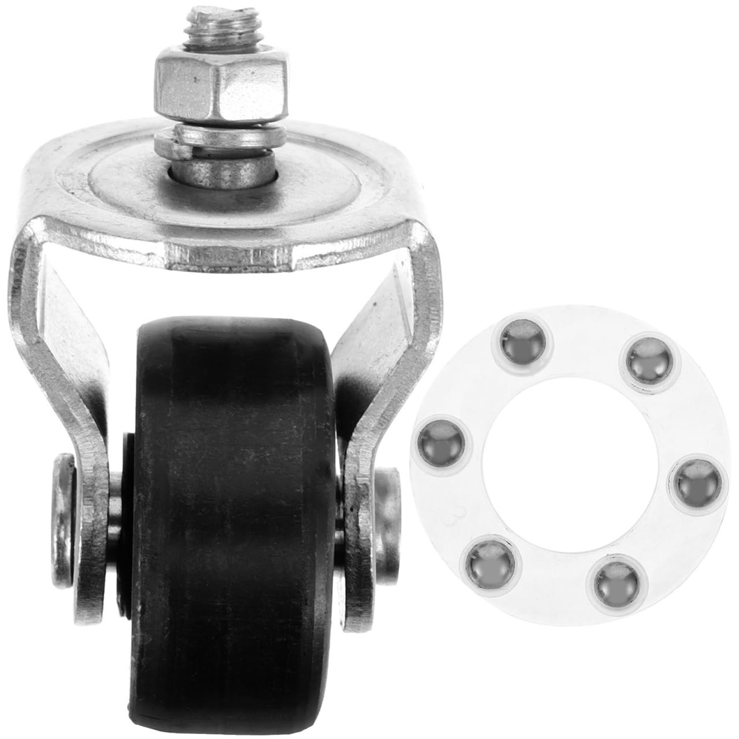 HOMSFOU 2Pcs Trailer Jack Front Wheels Swivel Replacement Heavy Duty Steel Ca…