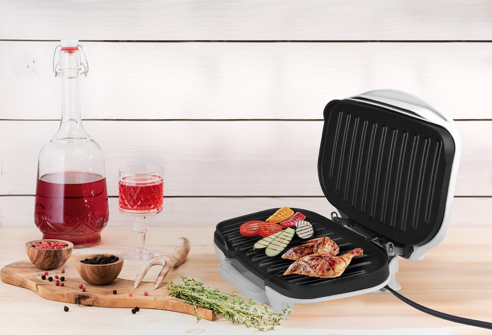 Courant 2-Serving Classic Plate Electric Indoor Grill and Panini Pr… Fast Ship