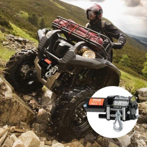 Electric Winch 3000 lb Line Pull Capacity 12V DC ATVUTV Winch with 316