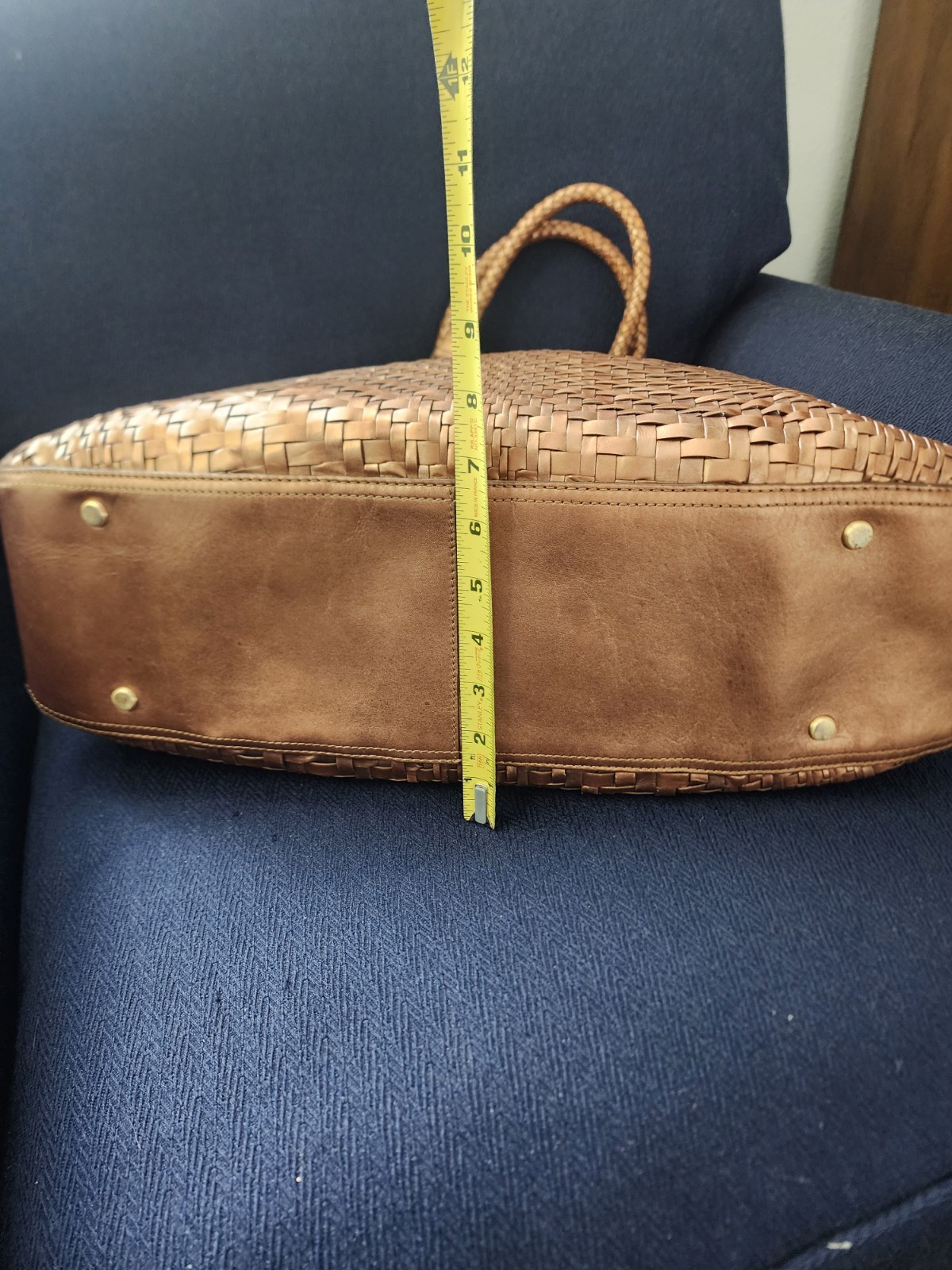Cole Haan Bronze Woven Shoulder Bag with Braided Accents & Coin Purse