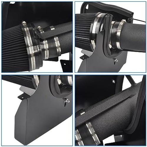 4″ Cold Air Intake System + Heat Shield Compatible with 1999-2006 GMC/Chevy V…