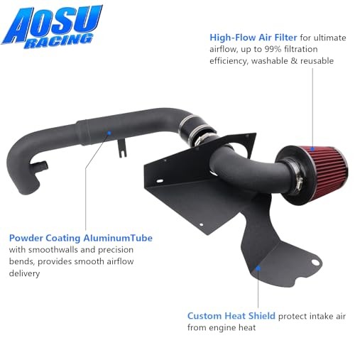 Cold Air Intake Kit Compatible with VW MK6 Golf GTI with GEN2 EA888 2.0T,