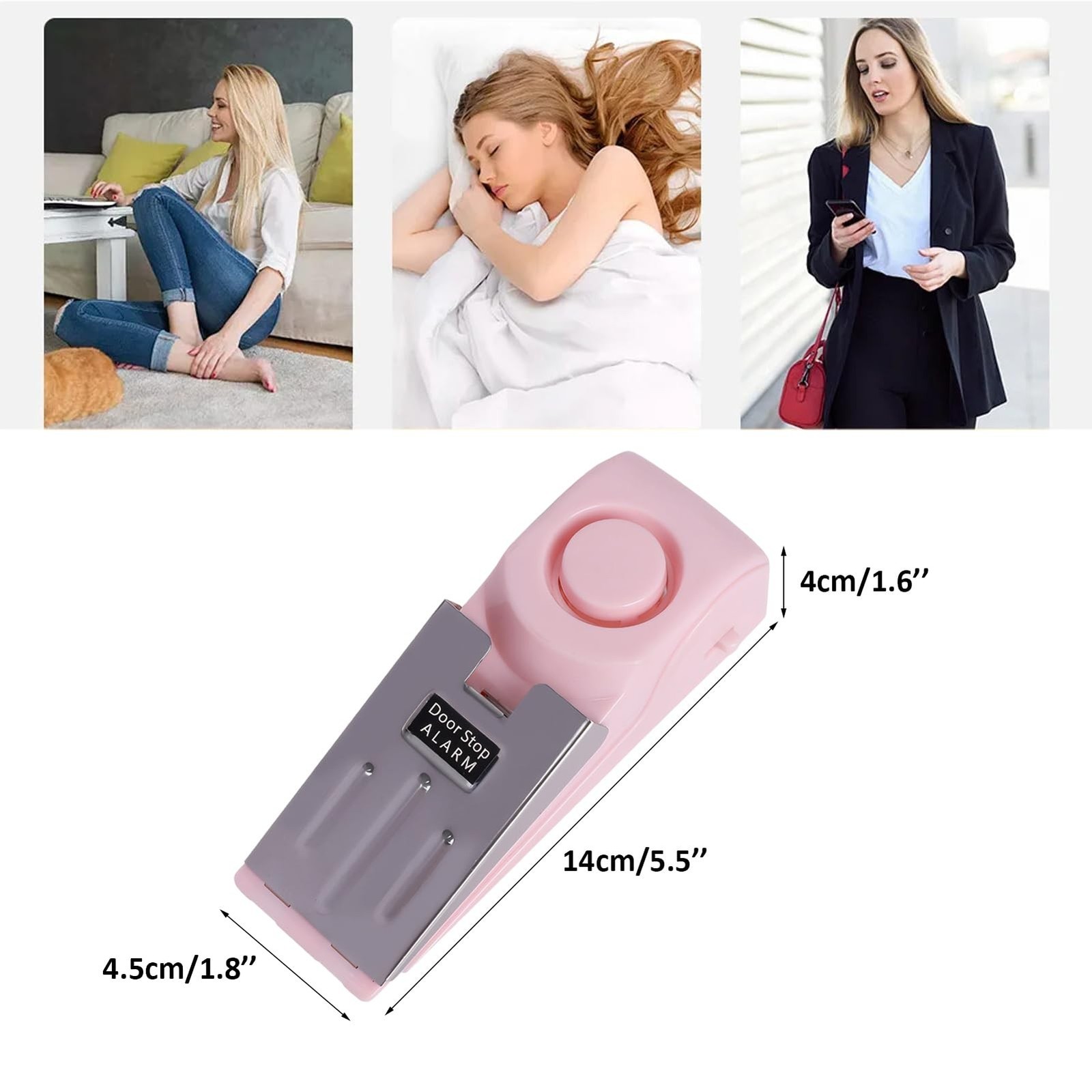 Mengshen 3 Pack Door Stop Alarms 120dB Security Alarms for Door Hotel Safe | …