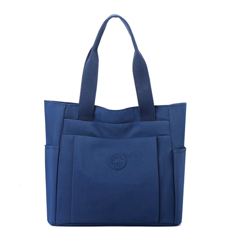 Casual women’s bag casual solid color nylon cloth shoulder portable mother bag