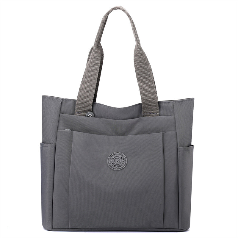 Casual women’s bag casual solid color nylon cloth shoulder portable mother bag