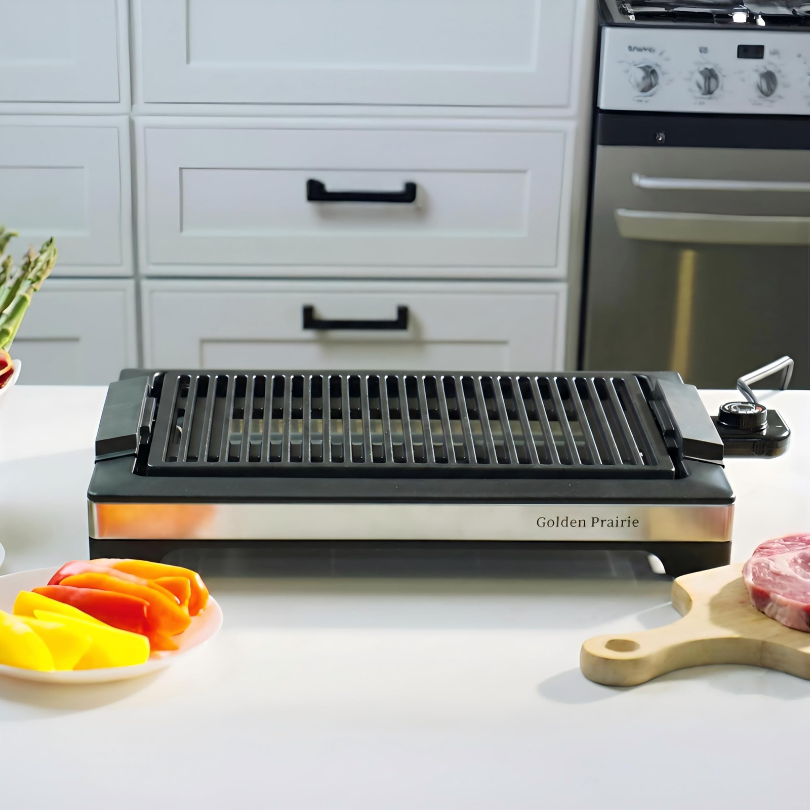Indoor Grills Electric Smokeless, 1600W BBQ Grill with Water-Filled Drip Tray…