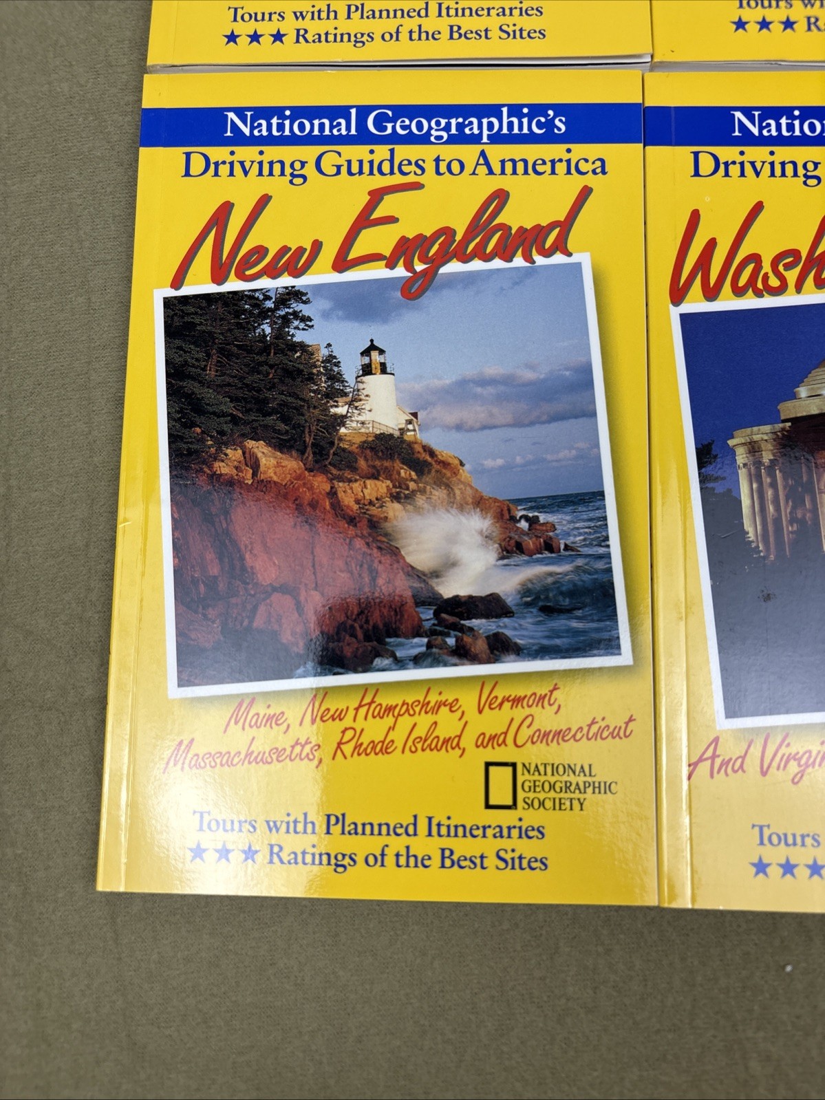 National Geographic Driving Guides to America 1997 Travel Book Lot of 8