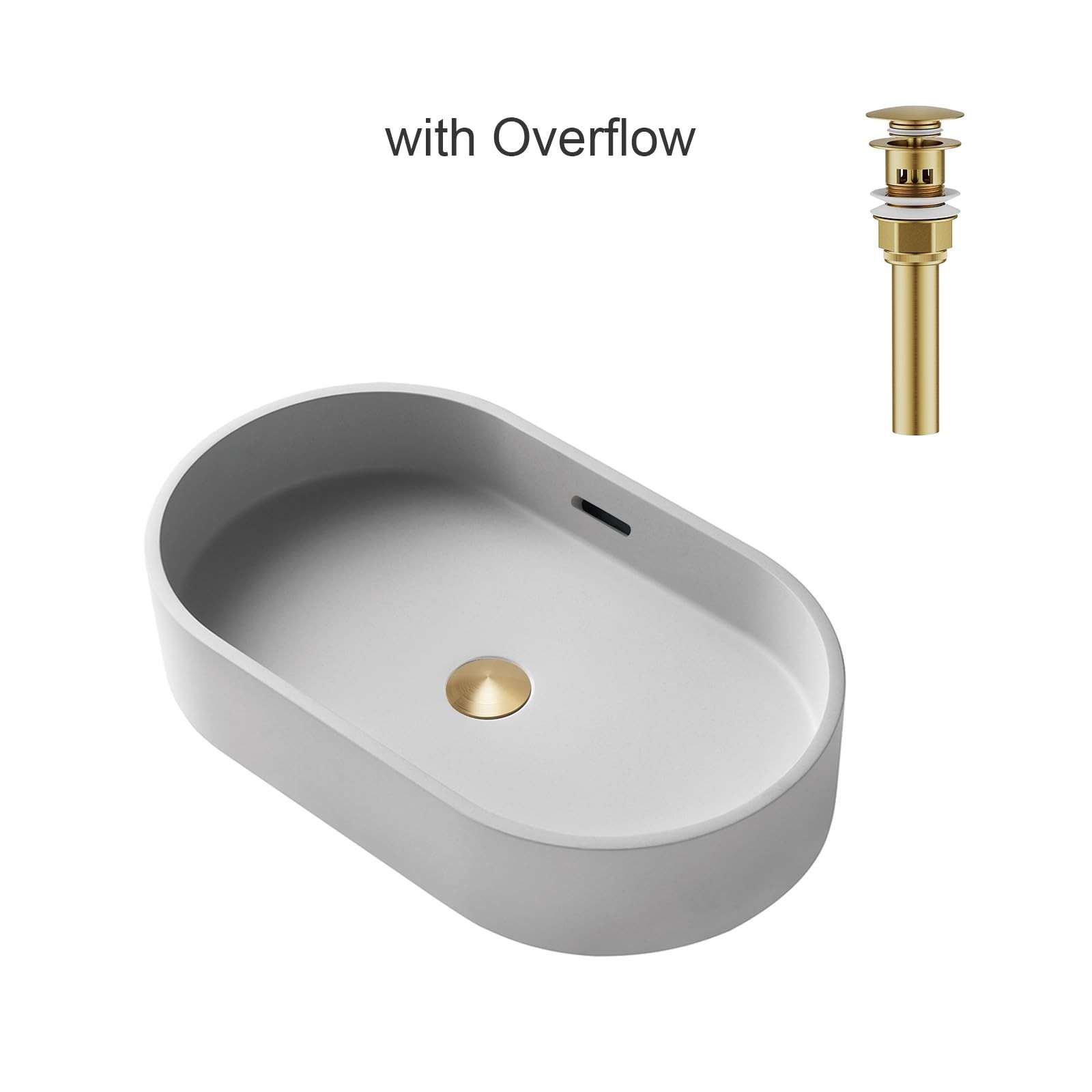 Bathroom Sink Drain with Strainer Basket and Pop-Up Drain Stopper Set (Gold, …