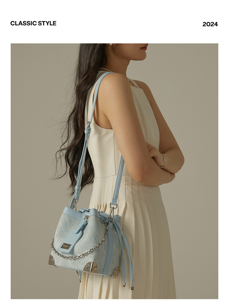 Bucket bag black brown premium shoulder crossbody bucket bag