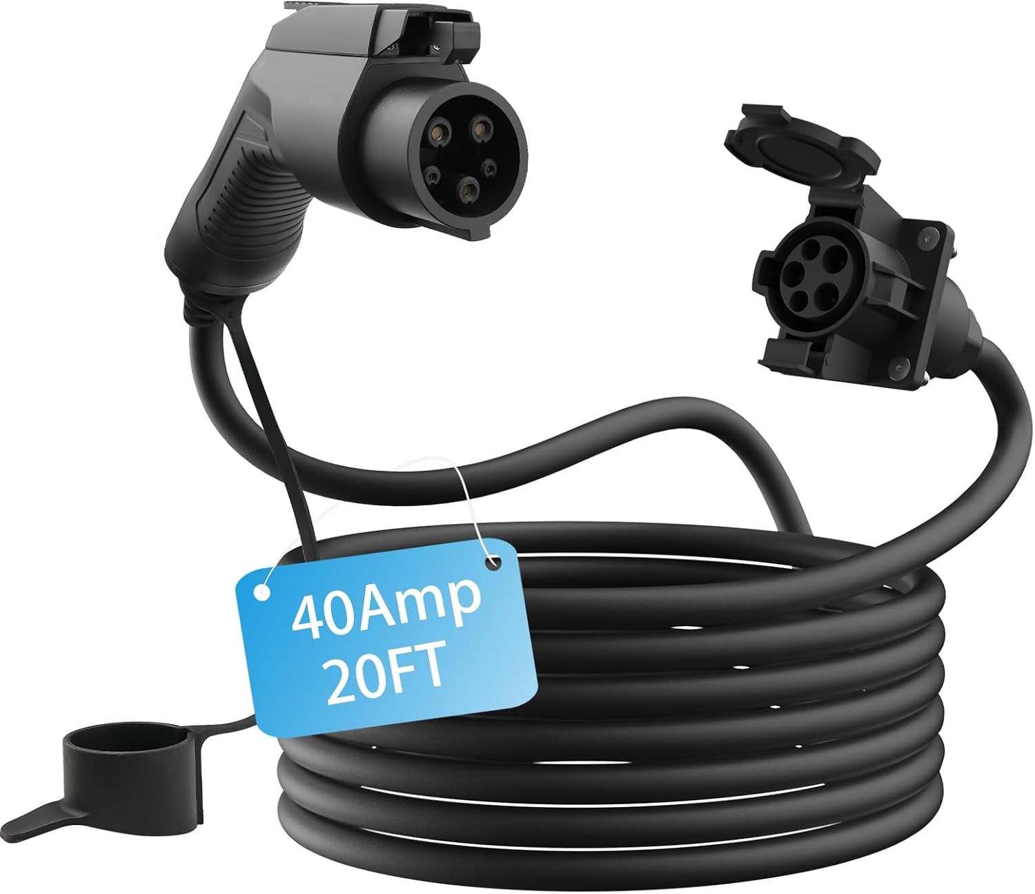 40Amp 20ft EV Charger Extension Cable Electric Vehicle