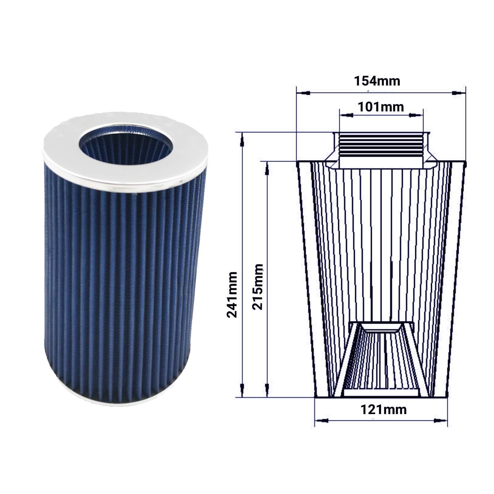 4 Inch Cold Air Intake Filter Jit with Heat Shield fit for Dodge 1994-2001 Ra…