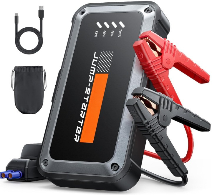 Arrancador Batería Coche 4000A 16800mAh Carga Rápida con Luz LED Portátil, Nuevo