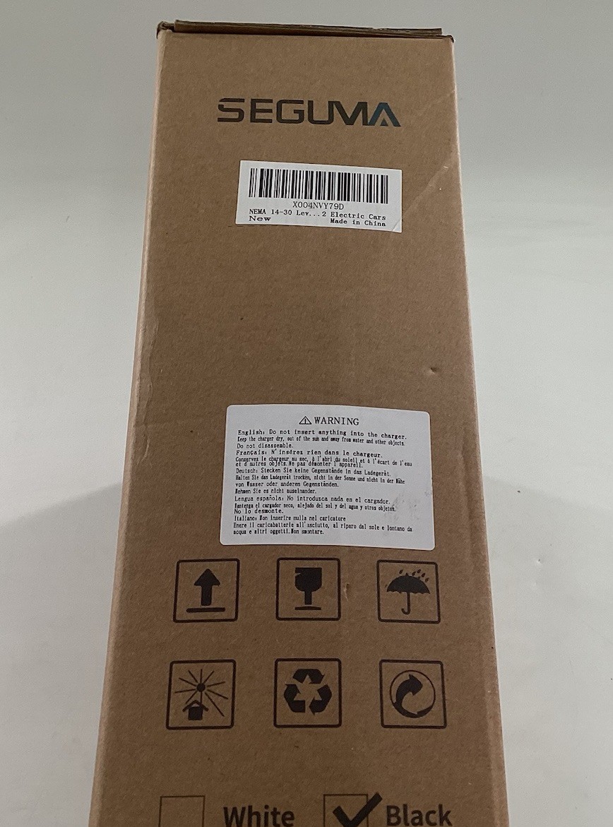 Seguma Level1/2 Portable Electric Vehicle Charger.