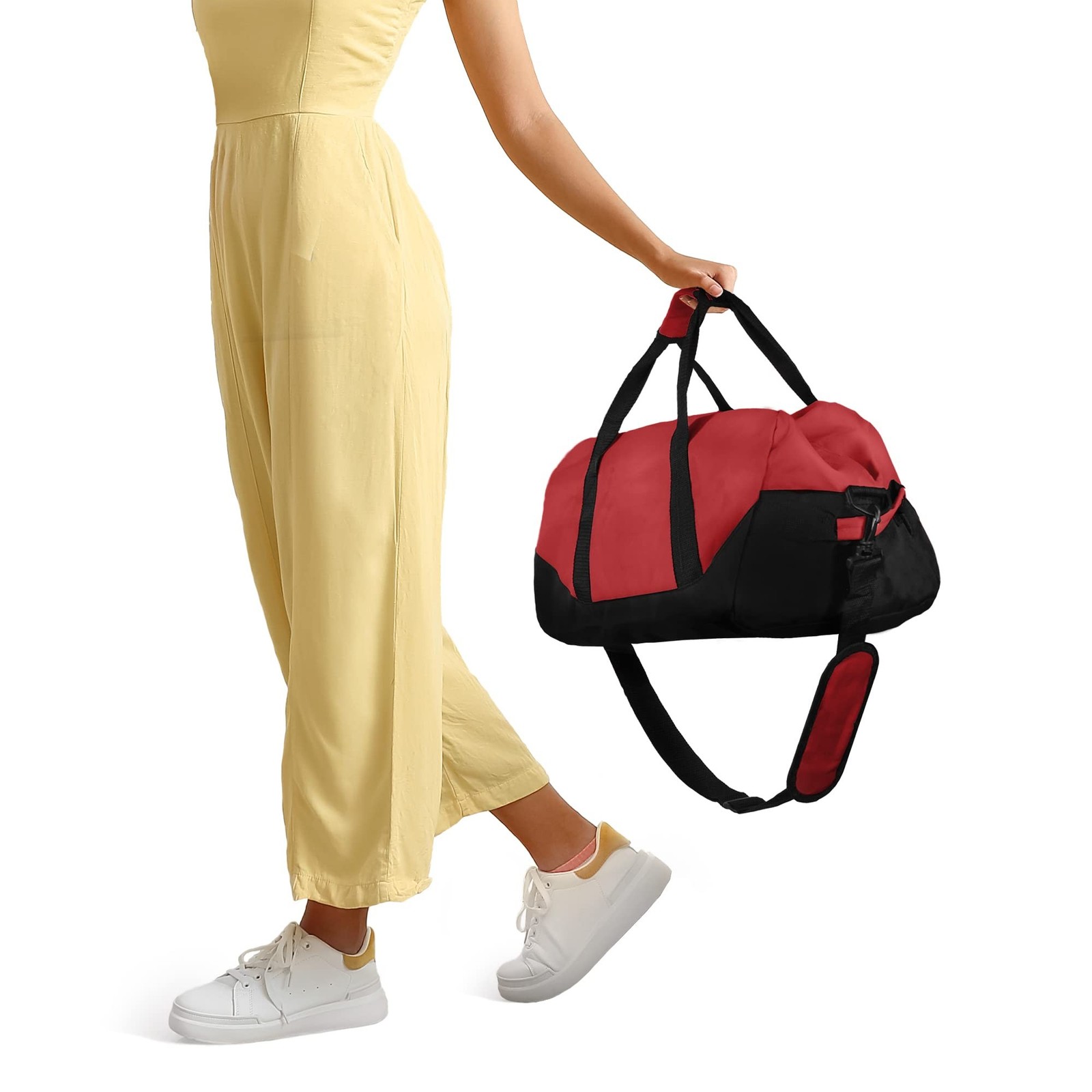 21″ Large Duffle Bag with Adjustable Strap Red