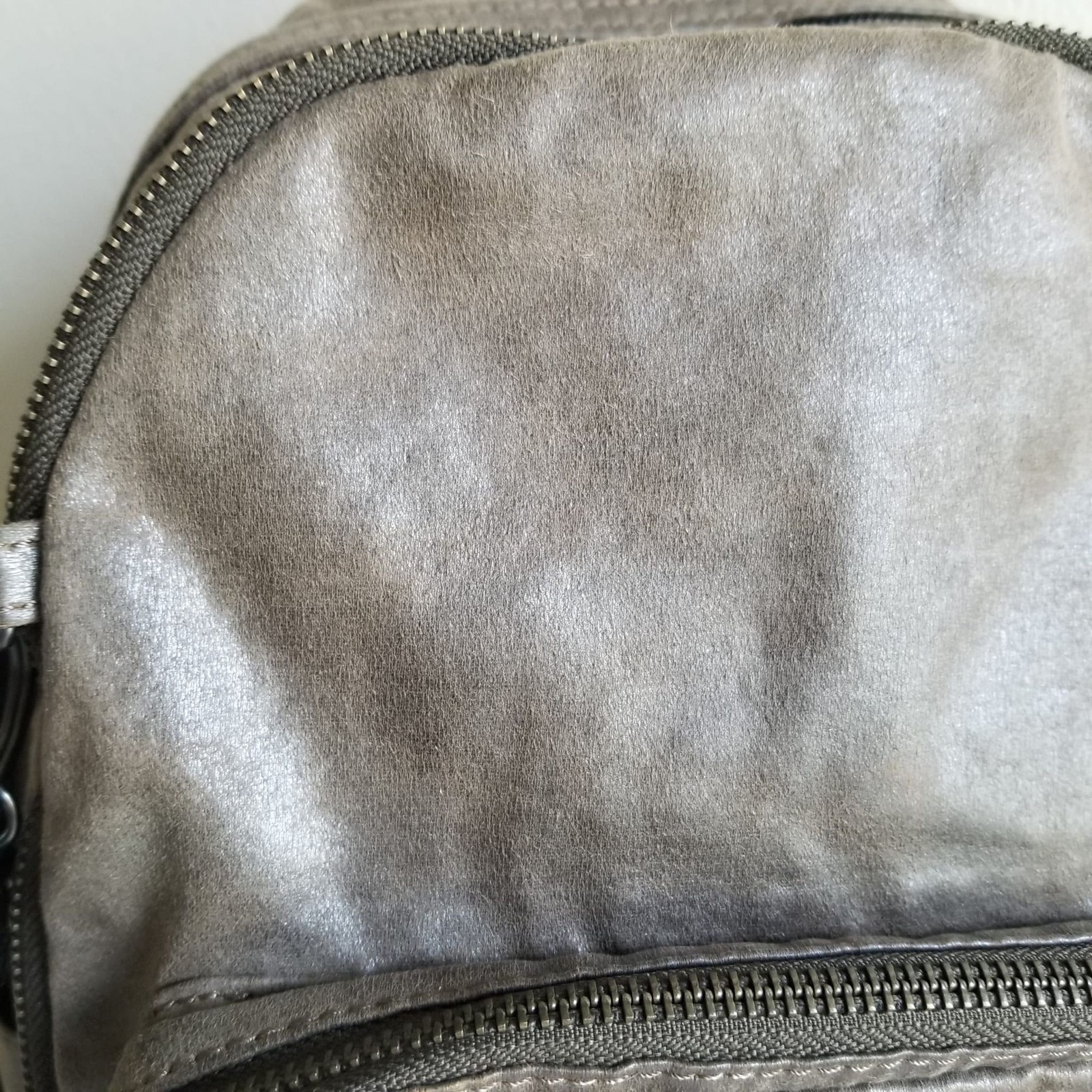 Kipling Tabbie KC Mini Leather Backpack Metal Taupe