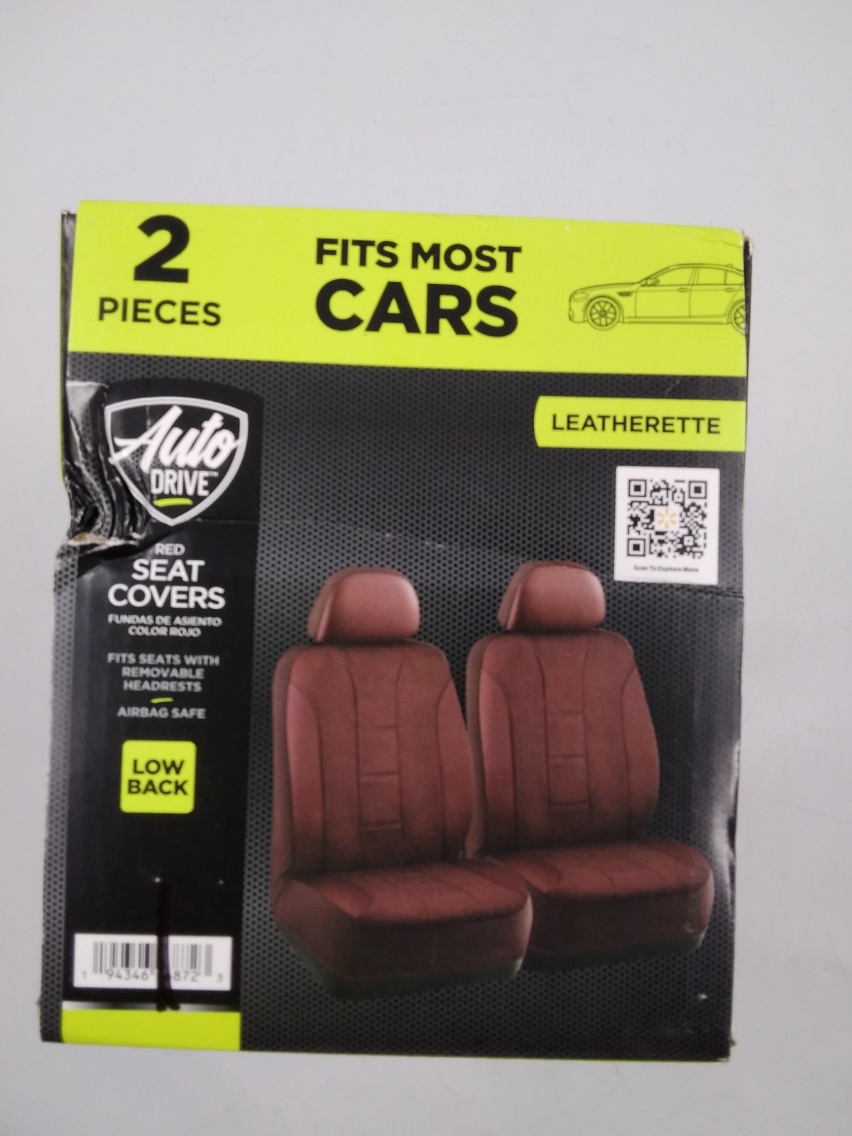 Auto Drive 2-Pack Truck Van Car Seat Chair Covers Red Universal New