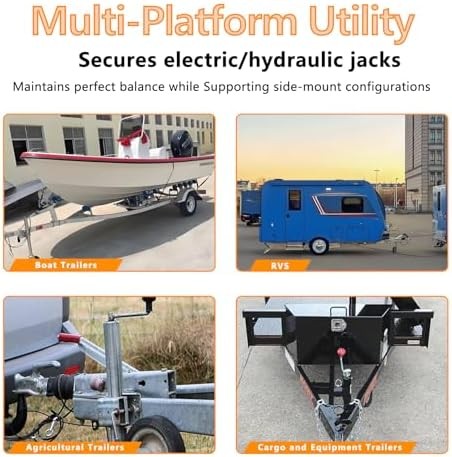 Trailer Jack Relocation Kit, Heavy Duty Side Mount Bracket for A-Frame & Electri