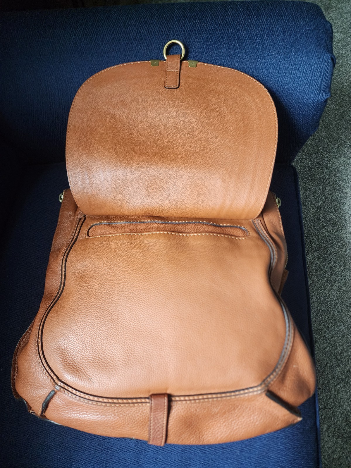 Chloe Marcie HANDBAG-PURSE-BAG -Top handle Large Tan