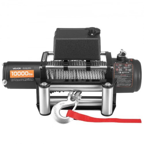 Electric Winch, 10000 lbs Load Capacity, 12V DC Truck Winch with ?&brvbar;21/64