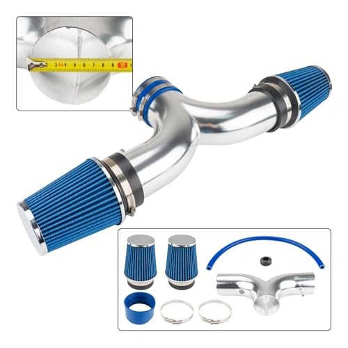 Cold Air Intake Kit with Filter Heat Shield for 2002-2007 R-a-m 1500 (Blue)