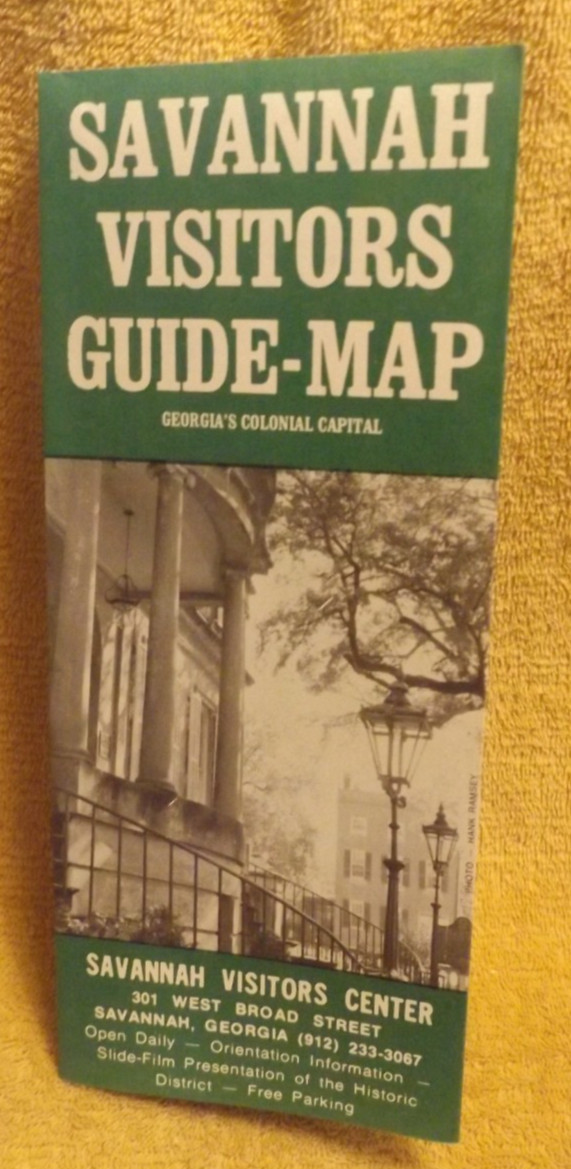 SAVANNAH VISITORS GUIDE – MAP 1979 Brochure