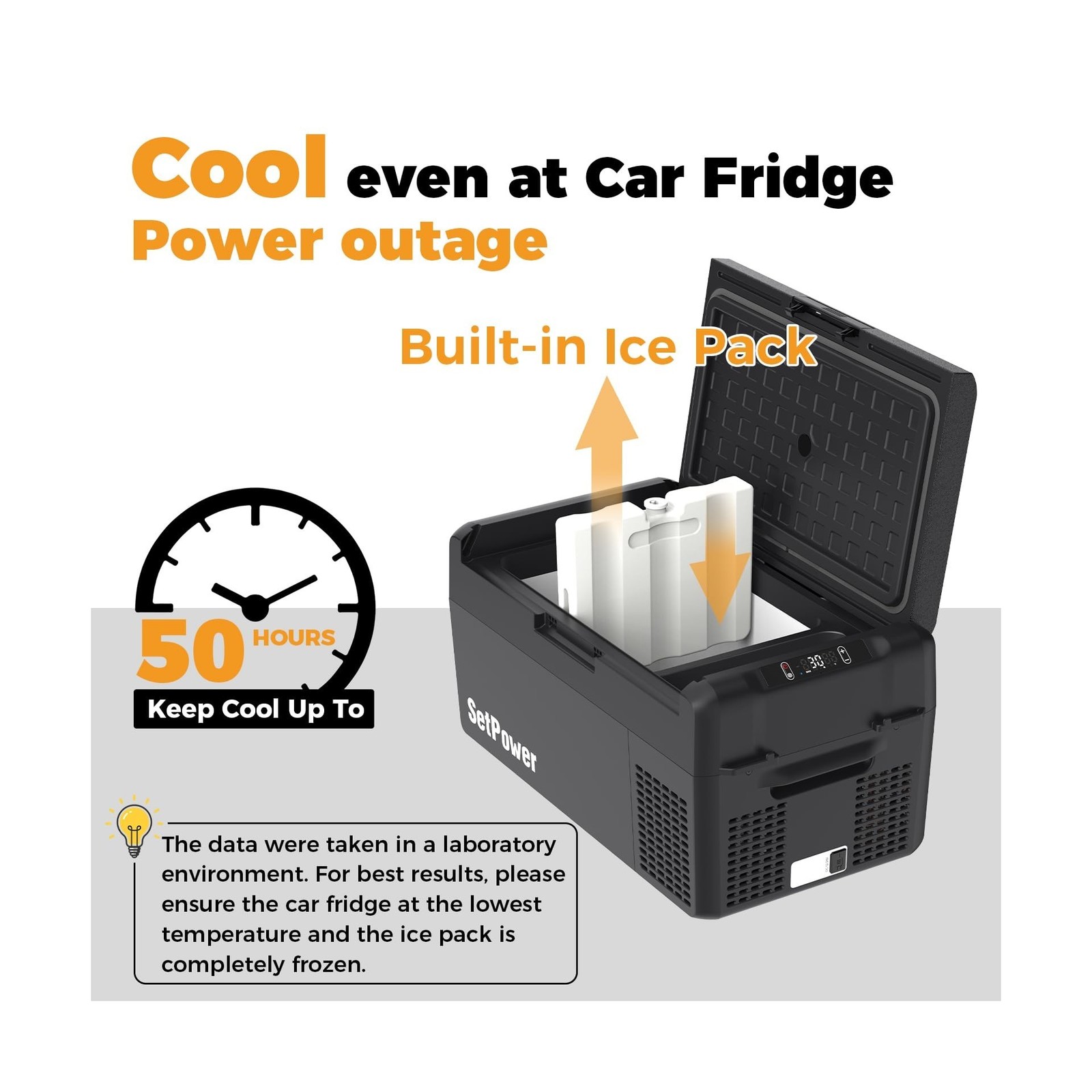 Setpower 12V Refrigerator 21 Quart Portable Freezer 50 Hours Keep Cool,Electr…