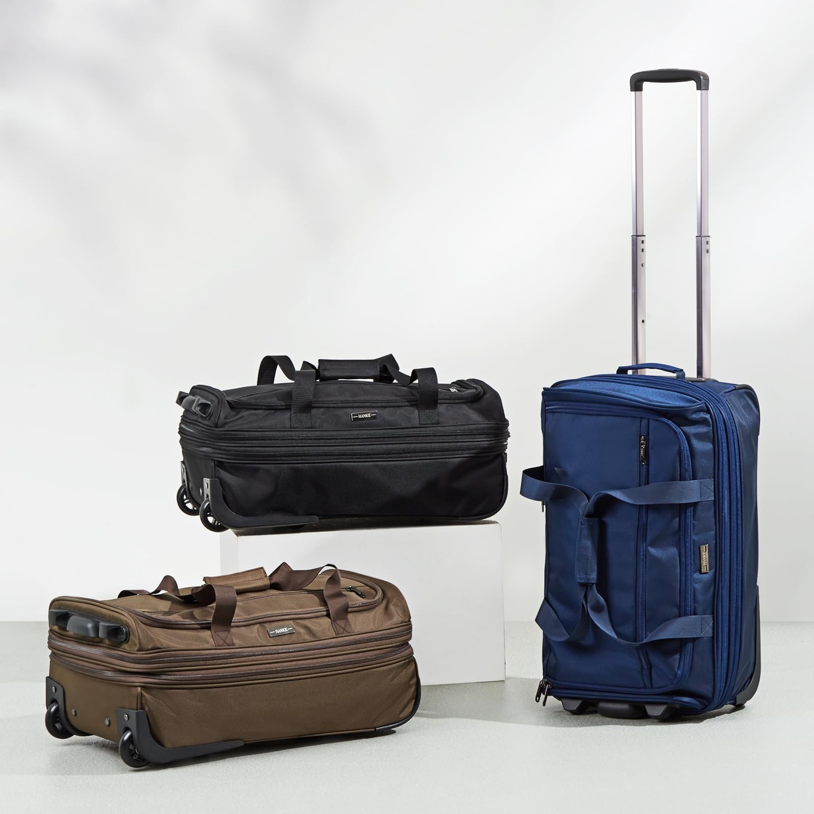 Hanke Expandable Carry On Luggage Suitcases with Wheels Foldable Duffle Bag f…