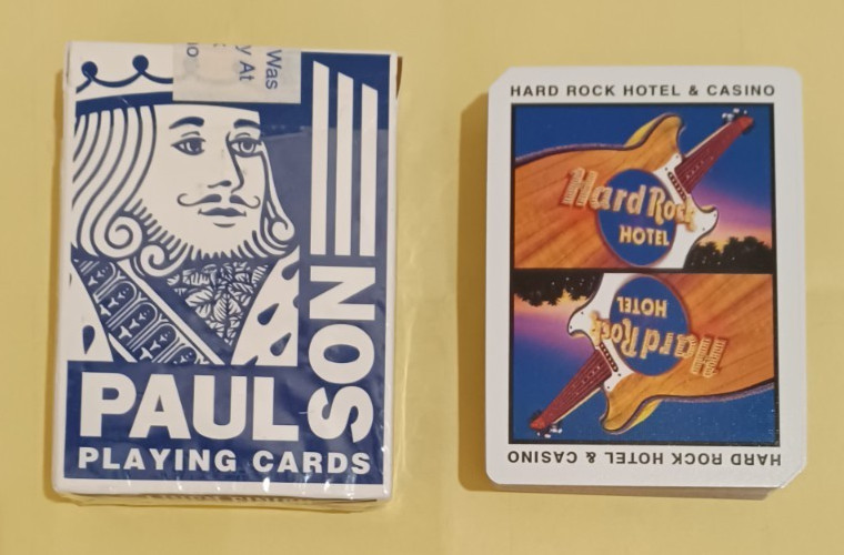 2 decks New Orleans Bourbon St. Paulson linen Playing cards Hard Rock Casino LA