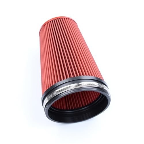 Fiber 6″ Cold Air Intake Filter () 260MM RED