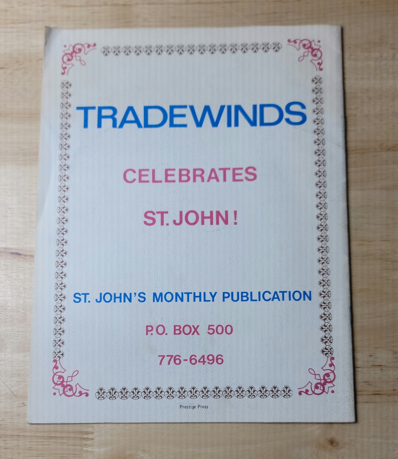 ST. JOHN 4TH OF JULY CELEBRATION Booklet 1982 Travel Souvenir