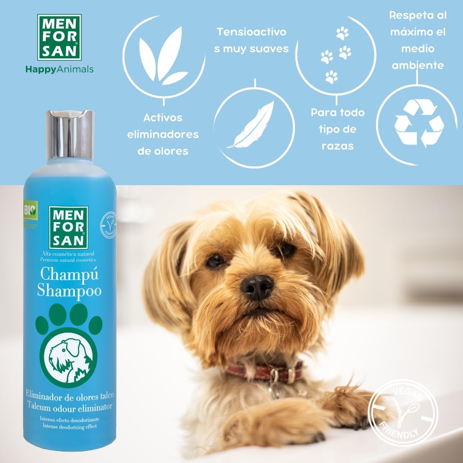 MENFORSAN Odor Eliminator 100% Natural Vegan-Friendly Shampoo for Dogs 10.15 …