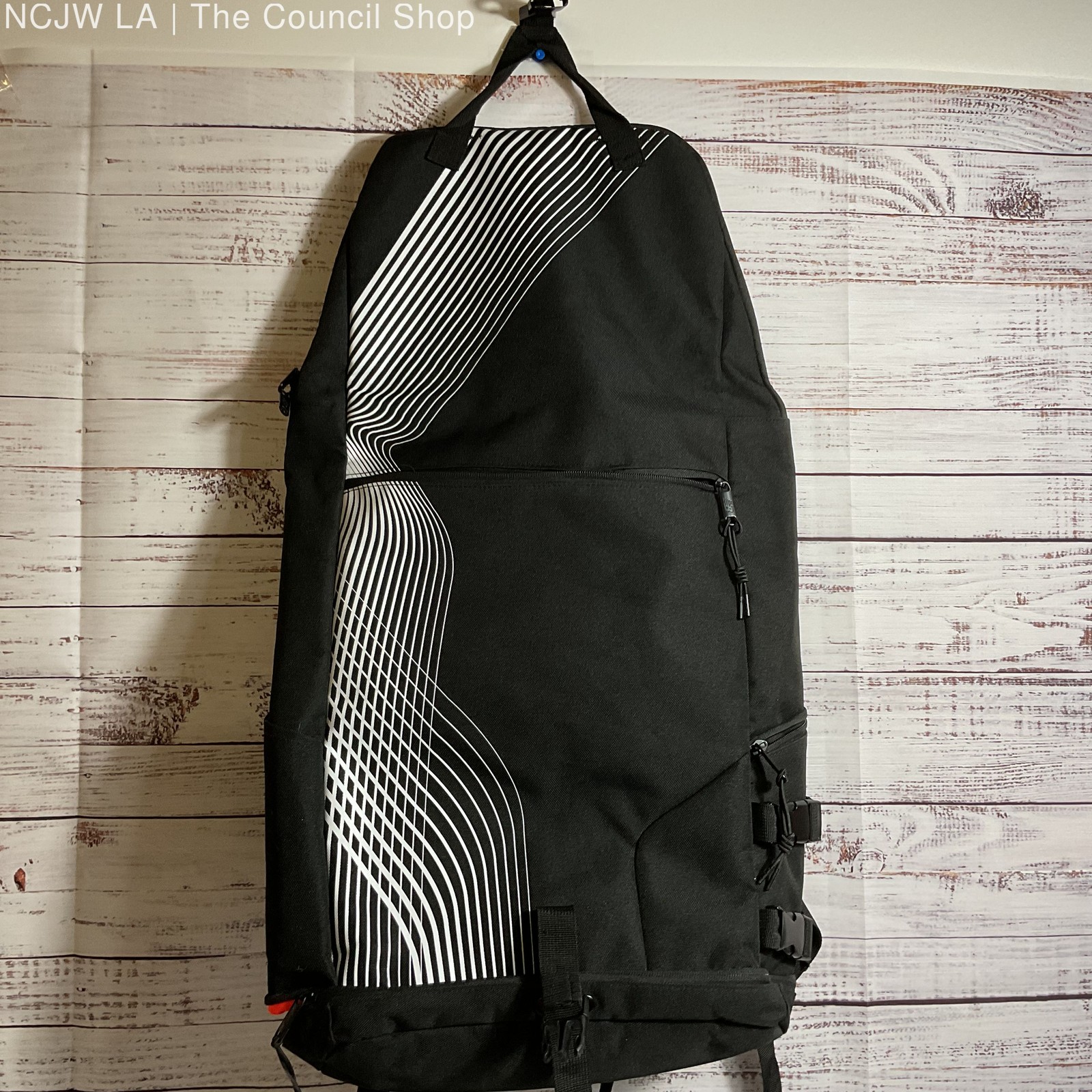 NEW BALANCE Black with Neon Orange Accent Flap Backpack- GREAT CONDITION