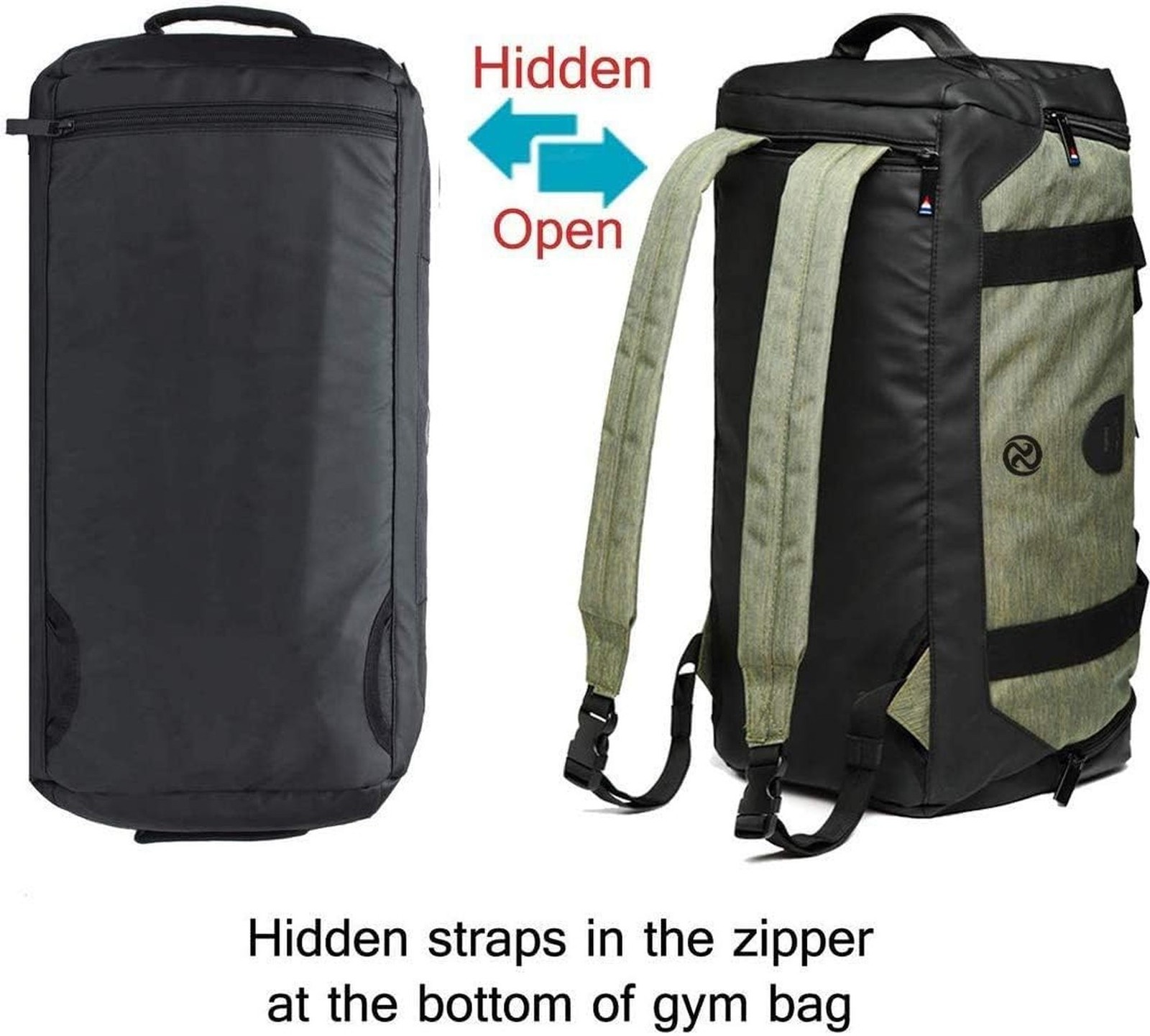 Gym Bag Backpack Waterproof Duffle Bags Travel Weekender Duffel Bag for Men W…