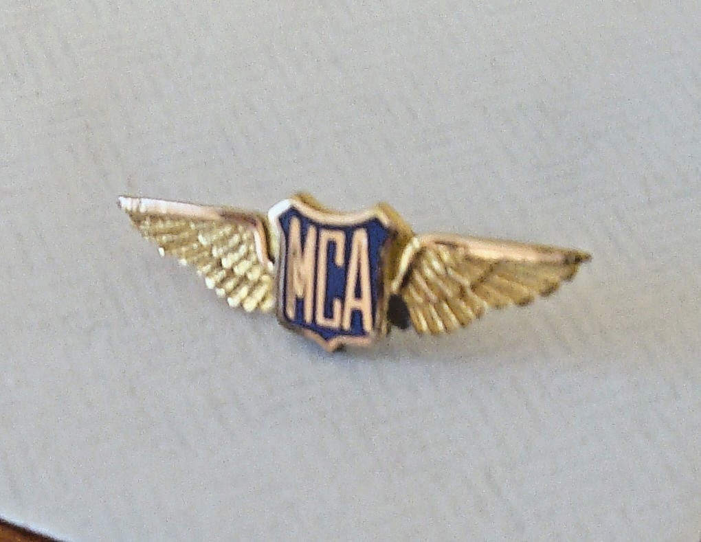 MID-CONTINENT AIRLINES PIN RARE VINTAGE GF 1930-1940’s GREEN CO. KANSAS CITY