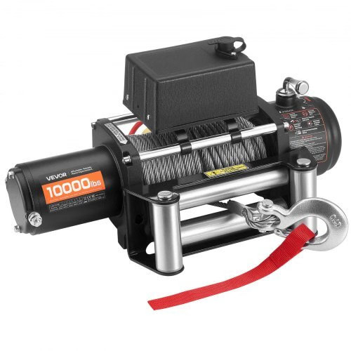 Electric Winch, 10000 lbs Load Capacity, 12V DC Truck Winch with ?&brvbar;21/64