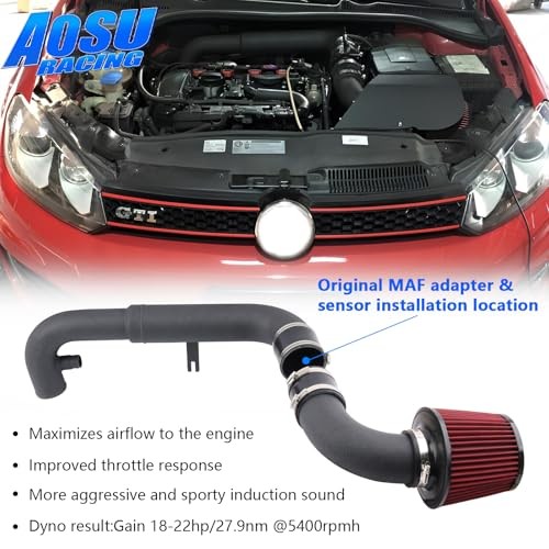 Cold Air Intake Kit Compatible with VW MK6 Golf GTI with GEN2 EA888 2.0T,