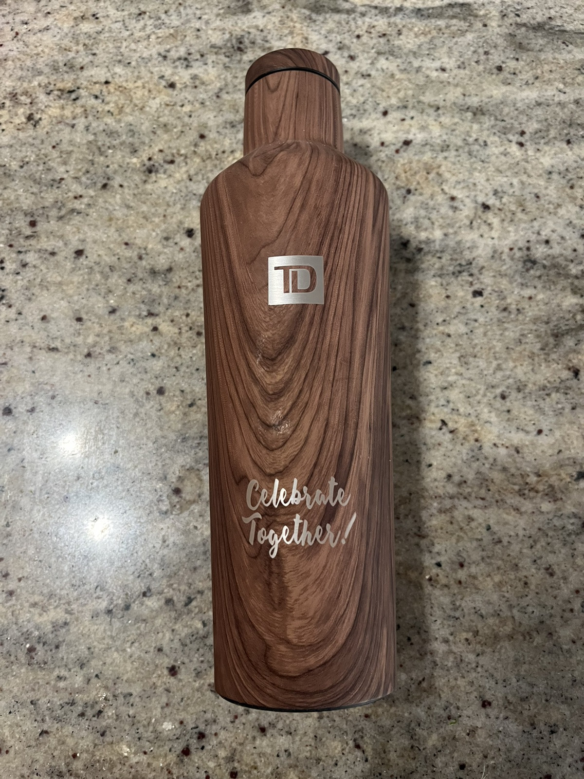 Corkcicle Canteen 16 Oz Metal Water Bottle Tumbler TD Bank Engraved