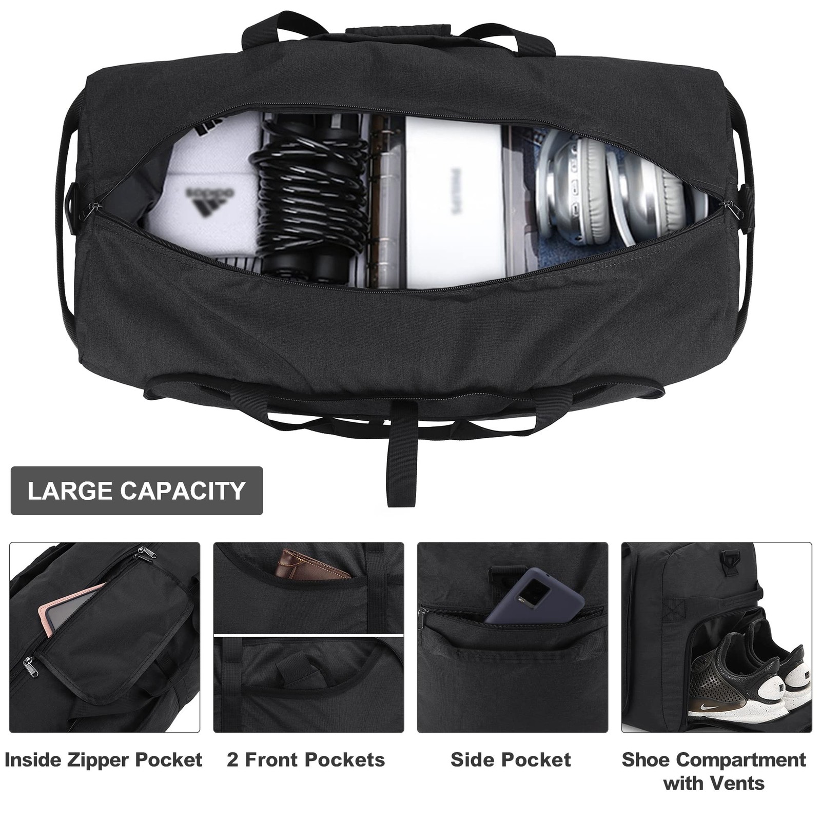 150L Large Waterproof Bag for Men Travel, Extra Large Trave Duffle Bag with S…