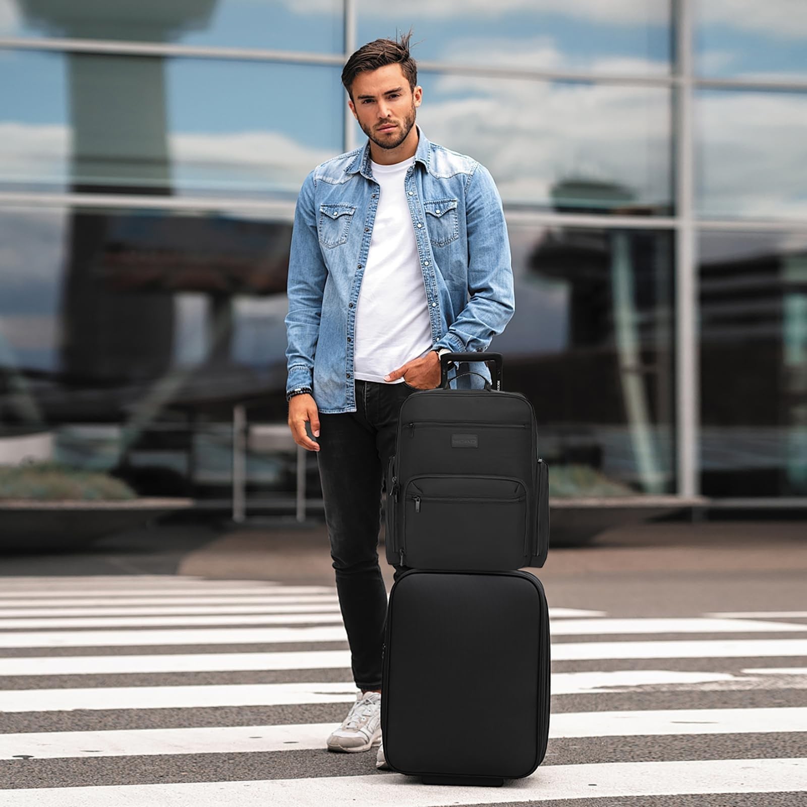 HEAD Large Laptop Backpack for Men with Trolley Sleeve, Travel Backpacks fits…