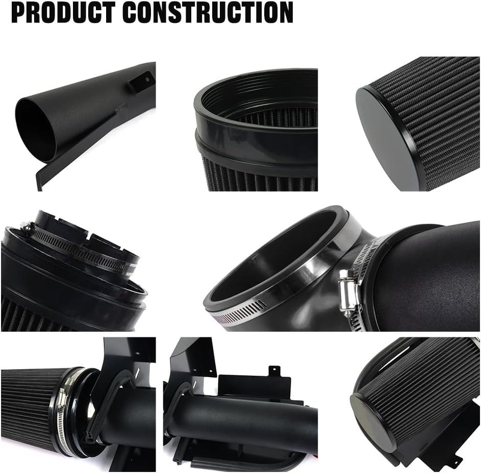 4 Inch Cold Air Intake Filter System Kit with Heat Shield Fits1999-2006 GMC & Ch