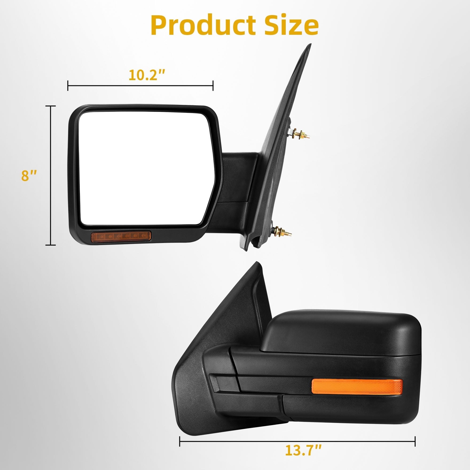 DWVO Left Driver Side Mirror fit 07-14 Ford F-150 series truck, Left Driver S…