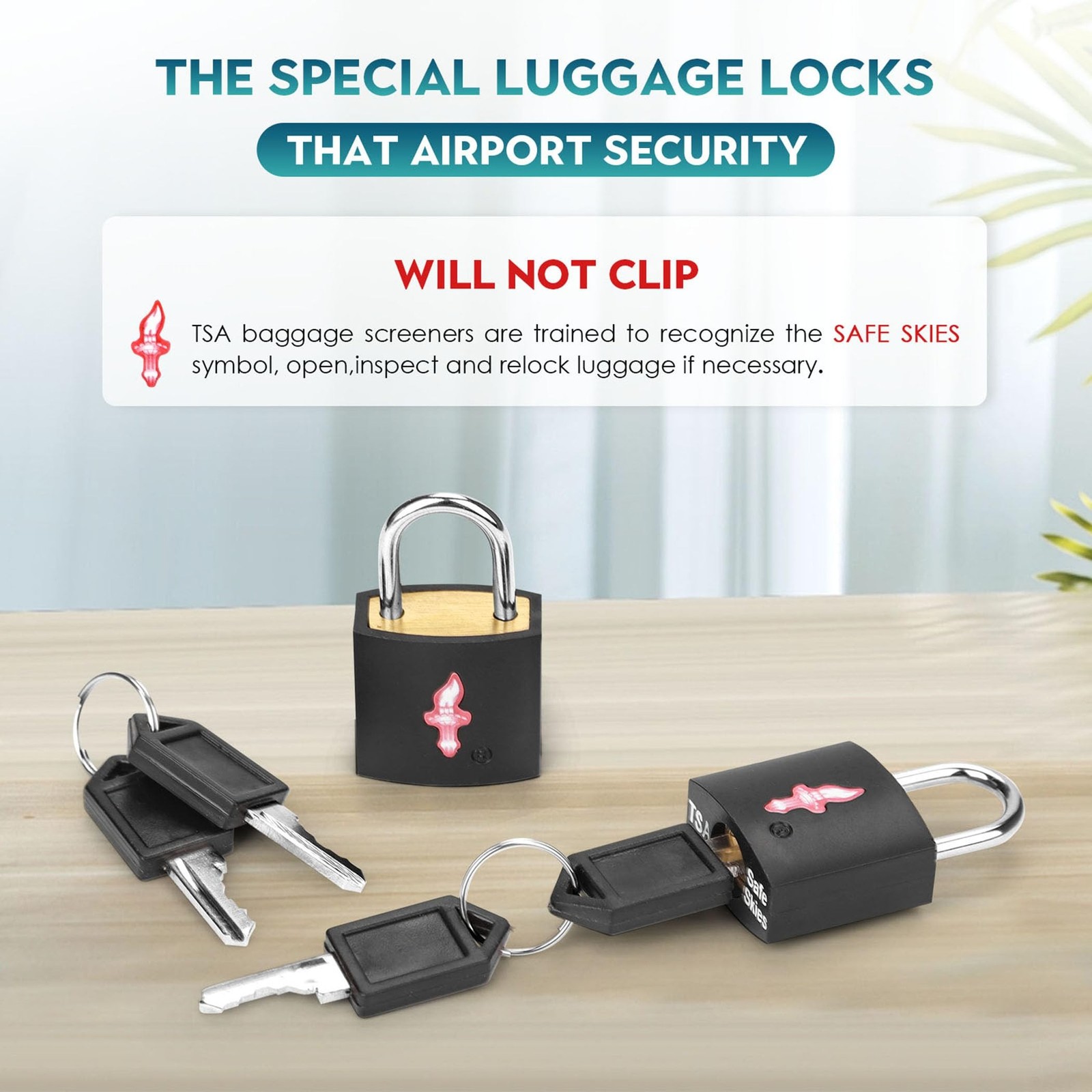 4 Pack Black TSA Luggage Locks with Key+4 Pack Travel tag, Luggage Lock TSA A…