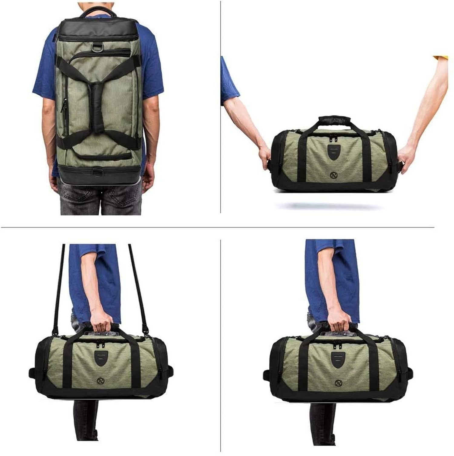 Gym Bag Backpack Waterproof Duffle Bags Travel Weekender Duffel Bag for Men W…