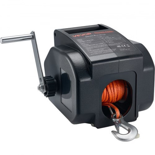 Electric Boat Winch, 12V DC 300W, Reversible Electric Trailer Winch for Boats U