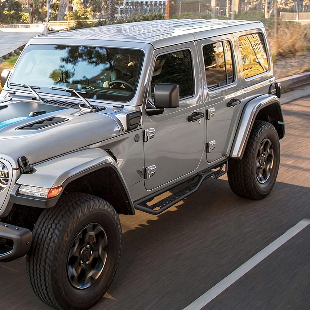 2PCS Running Boards Nerf Bars Side Steps For 2018-2026 Jeep Wrangler JL 4 Door