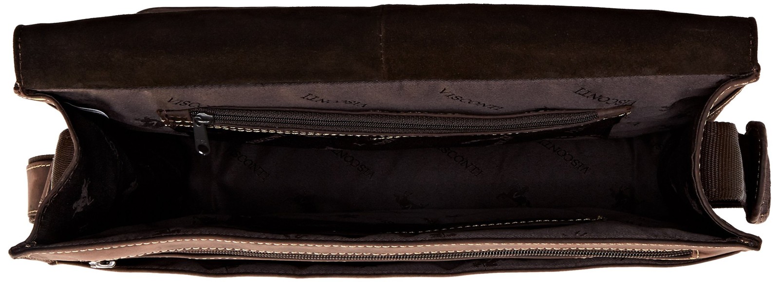 Visconti Visconti Leather Distressed Messenger Bag Harvard Collection, Mocha,…