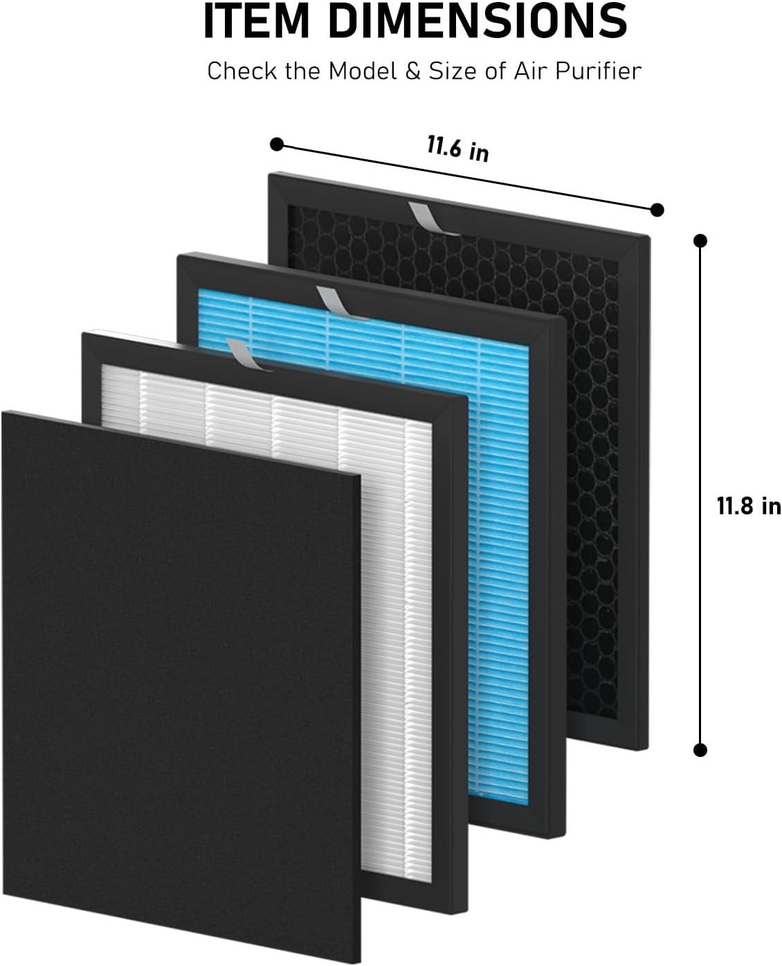 Airmax 10L Pro HEPA Filter Replacement Set Compatible with Okaysou Airmax 10L…