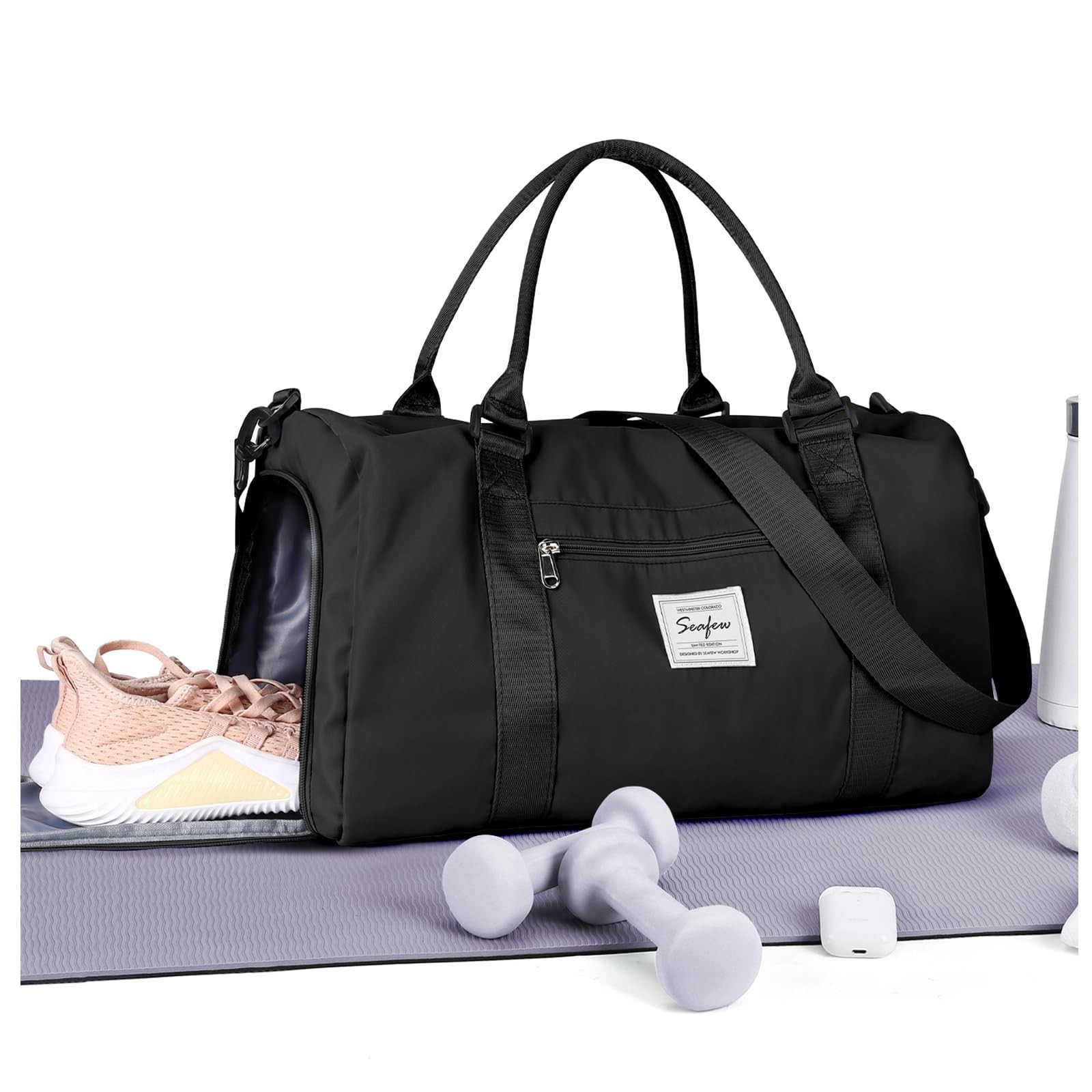 Gym Bag Womens,Travel Duffel Carry on Bag Sport Tote Bag Weekend Overnight Bag